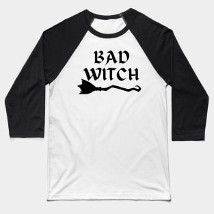 Bad Witch Halloween Cute Graphic Design Minimalistic Baseball T-Shirt